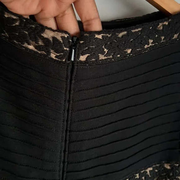 Tadashi Shoji Black Midi Dress with Lace Accents - Picture 11 of 16